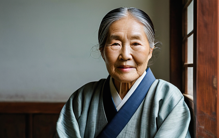일제하 한국인 노동자의 단체 행동 - **Prompt:** A subtle scene of solidarity and quiet resistance among a small group of Korean people d...