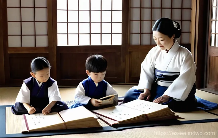 일제 근무 중 발생한 주요 사건 - Image Prompt 1: The Secret Hangeul Lesson** 일제 근무 중 발생한 주요 사건 - Image Prompt 1: The Secret Hangeul Lesson**